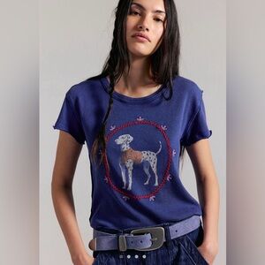 Free People We the Free Fur friend Tee NWT XL
